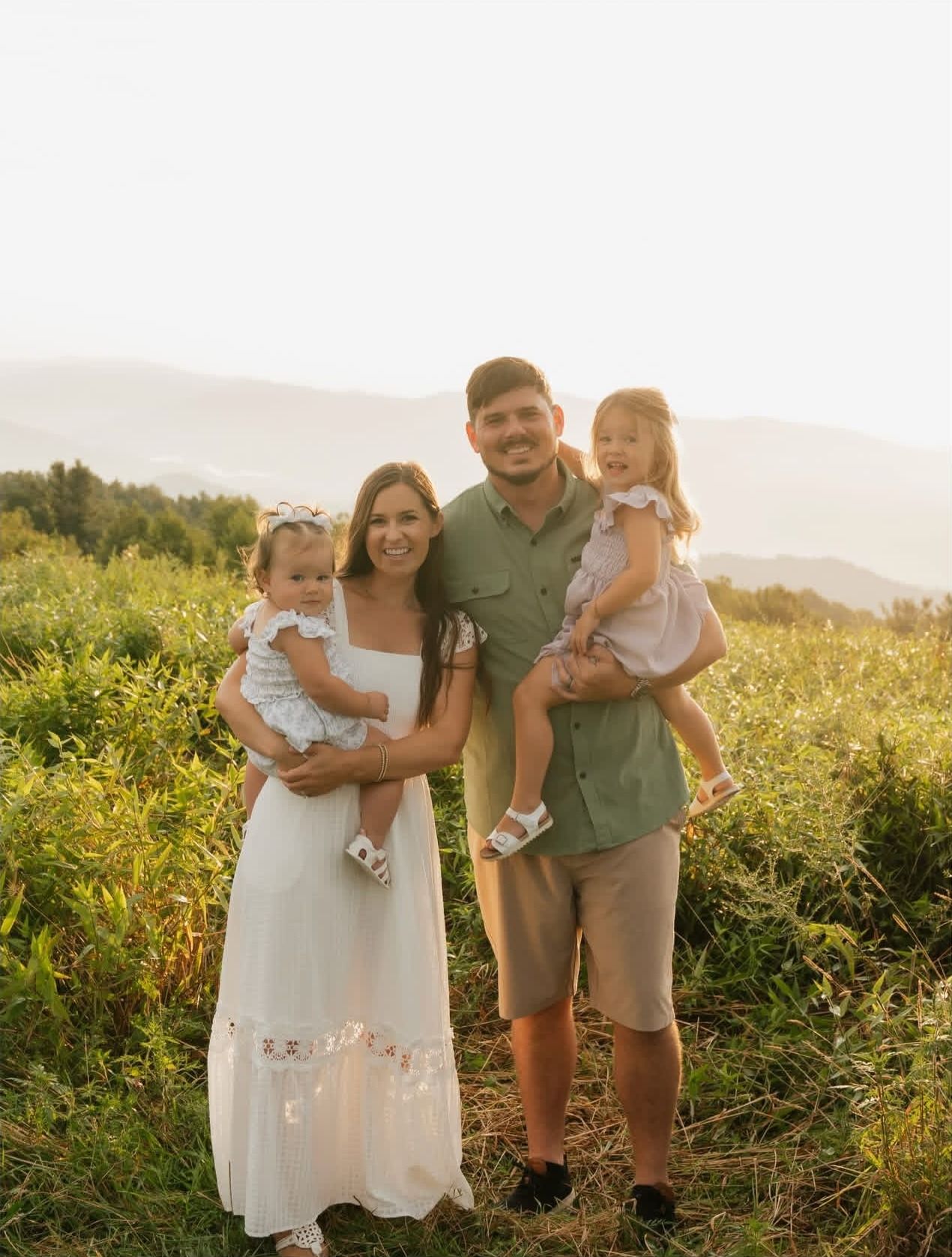 Brandon Cox, owner of Three Rivers Water Filtration, with his family.