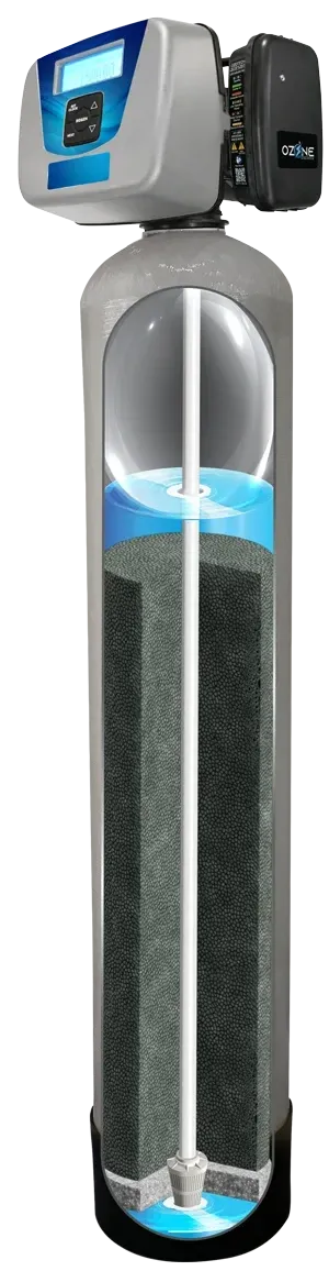 The Forge air-injected filtration system with ozone, shown in cutaway view