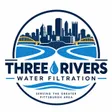 Three Rivers Water Filtration logo: the Pittsburgh skyline above three rivers